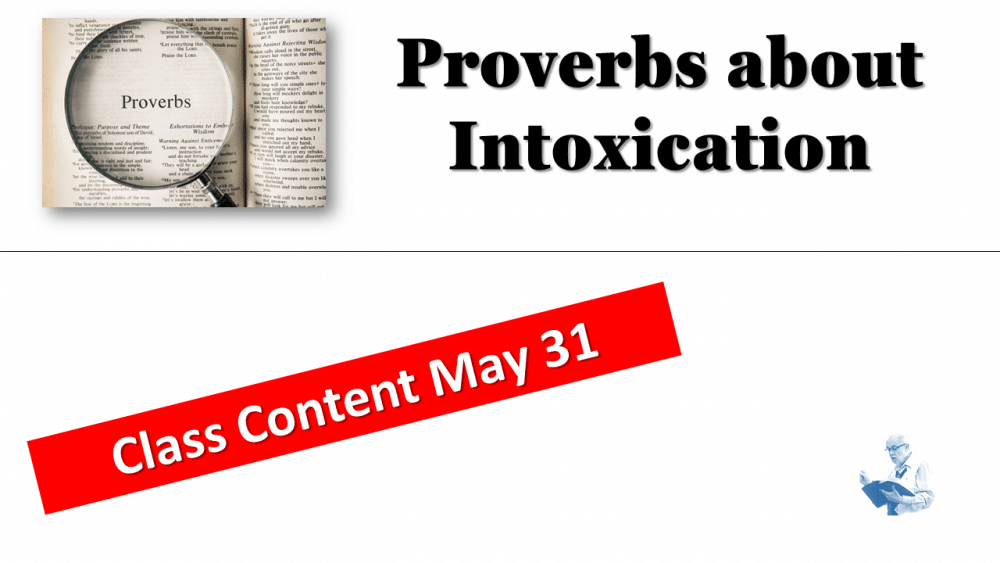 Proverbs Class May 27