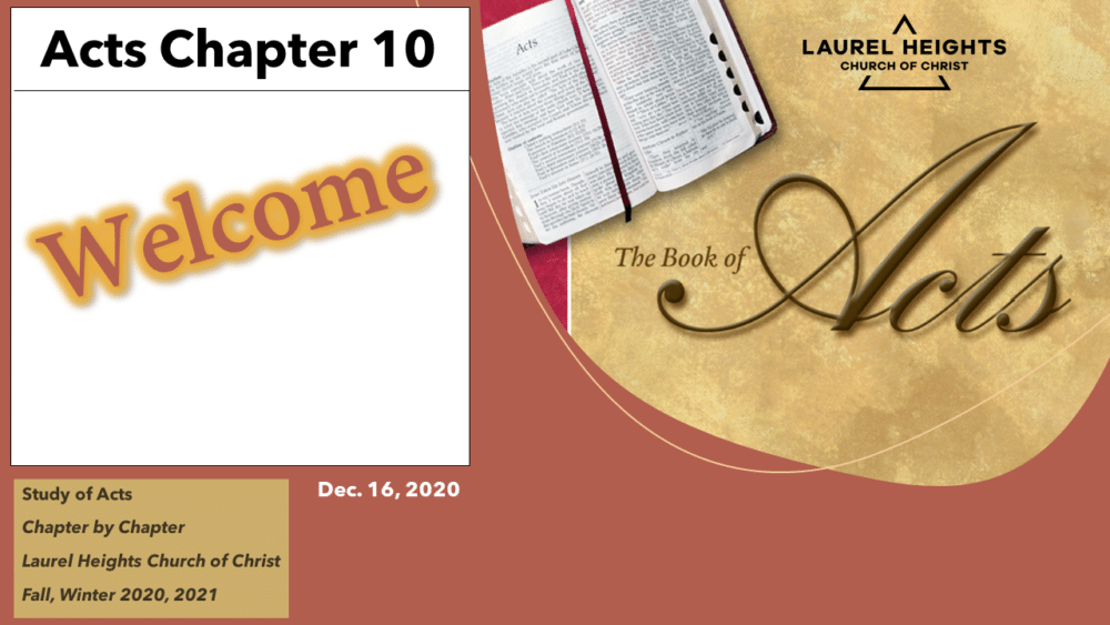 Acts chapter 10 - Dec. 16
