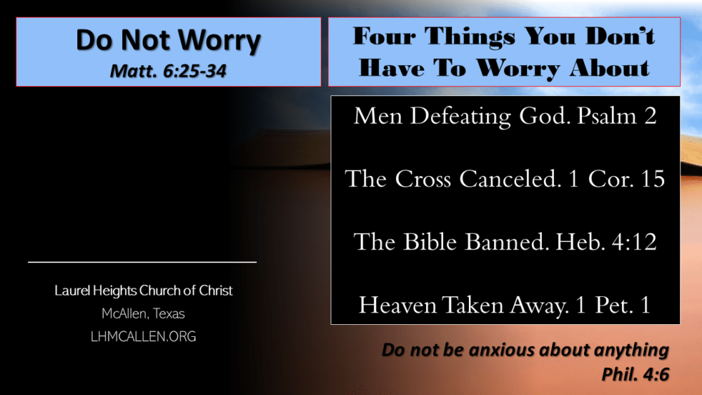 Don\'t Worry! Apr 18 pm