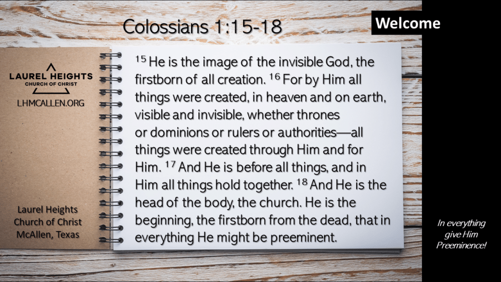 Truth About Jesus Col. 1 Image