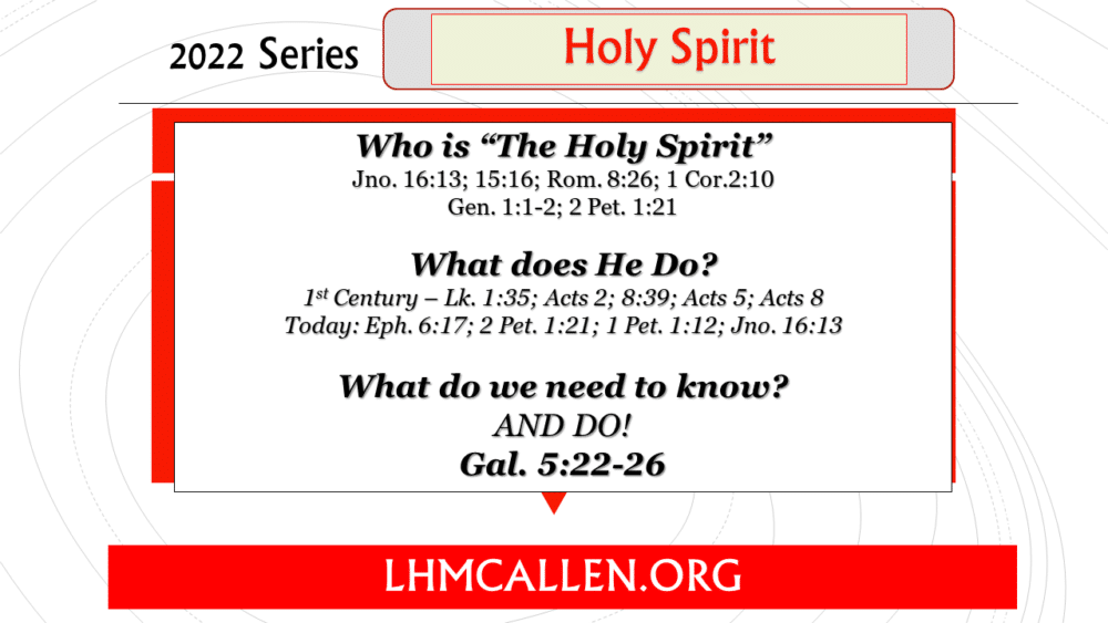 Holy Spirit March 13 am Image