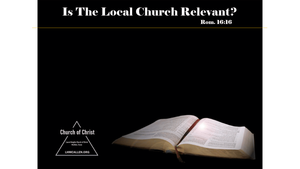 Is the local church relevant? Aug 28am