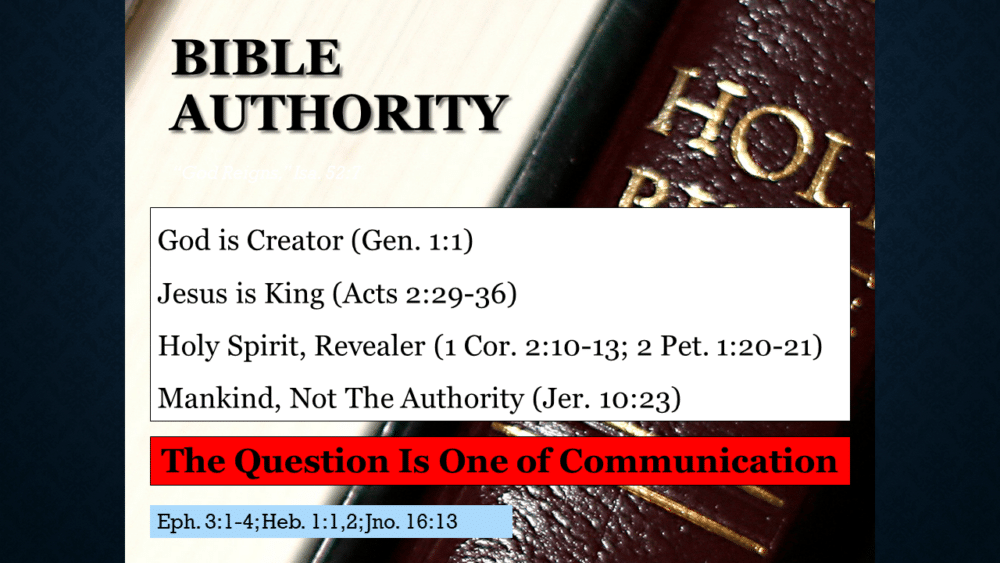 Authority part one July 16am Image